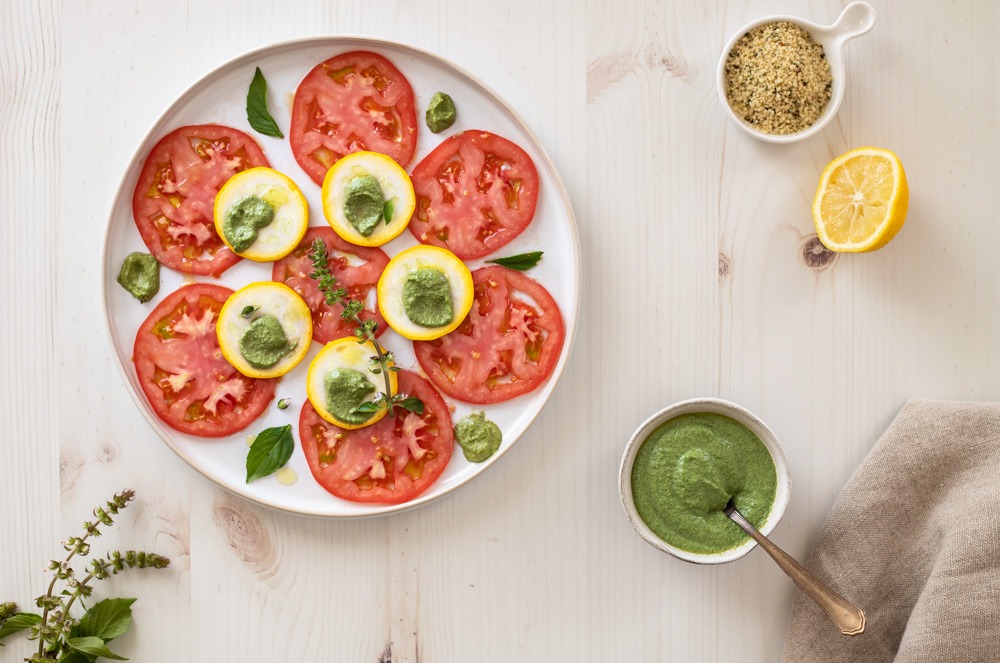 Lemon Basil Pesto, Tomato Recipes, Recipes with Hemp Seeds, What to do with tomato
